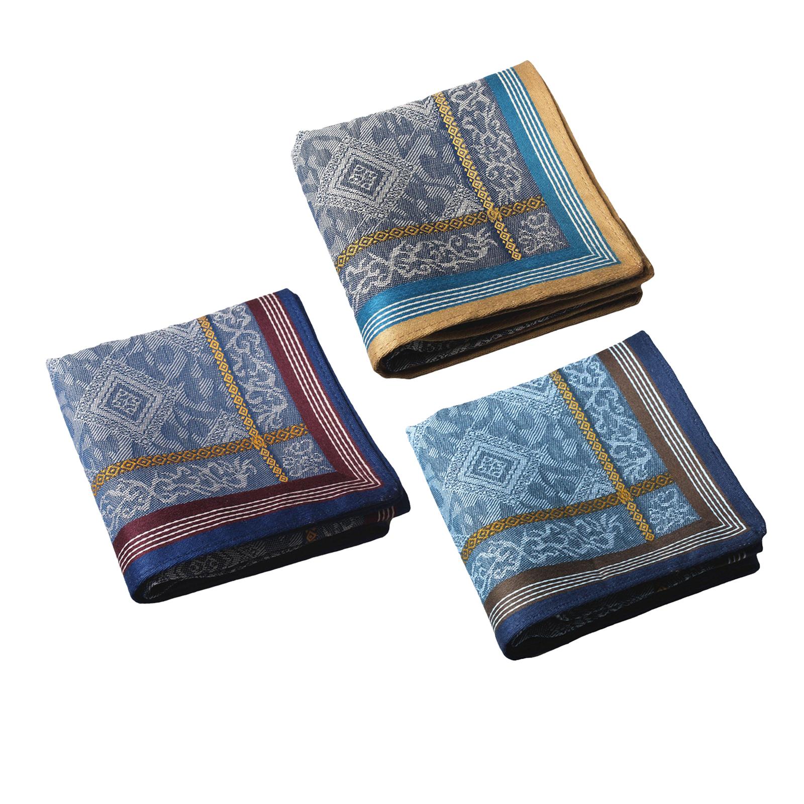 Handkerchief Cotton Men - 3x 남성용 손수건 행키스 포켓 스퀘어(축하용