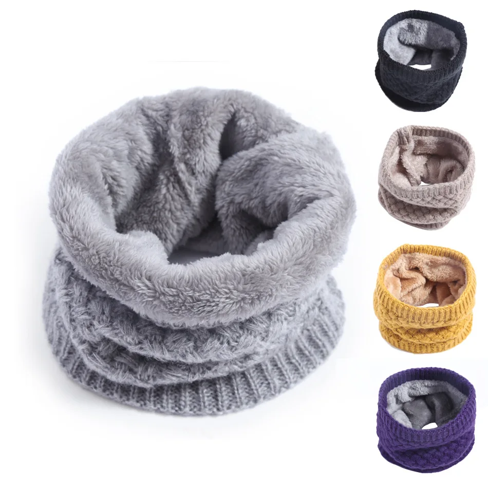 Infinity Scarf Knit - 키즈 여아/소년 겨울 니트 인피니티 스카프