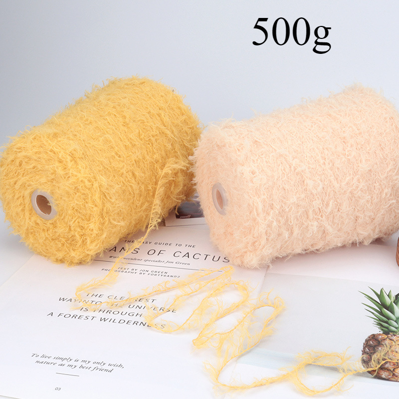 Woven Scarf Blanket - 500g 테디 벨벳 압연 양모 원사,
