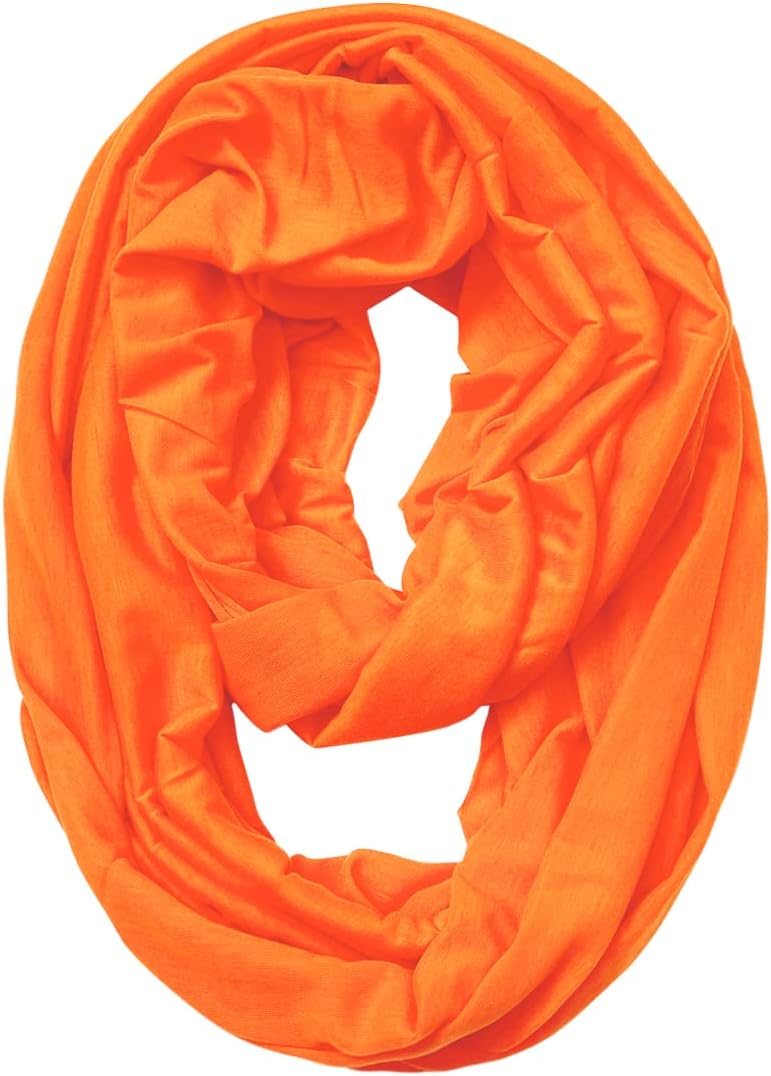 Infinity Scarf Knit - 부드러운 경량 인피니티 스카프 솔리드 컬러