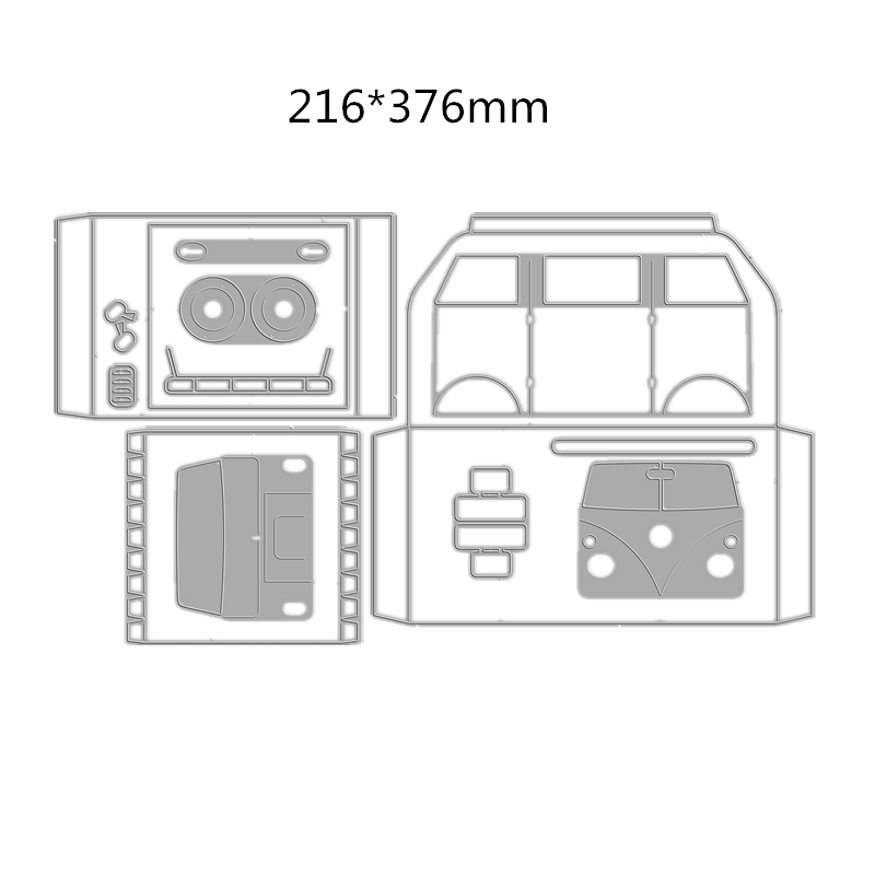 Pocket Square Set - 새로운 2021 크리스마스 클래식 캠핑카 선물