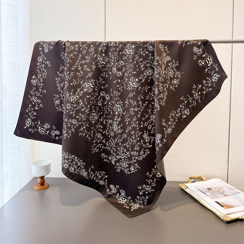 럭셔리 빈티지 90X90cm 여성용 스퀘어 스카프 부드 - Face Scarf Mask 리뷰 및 가격