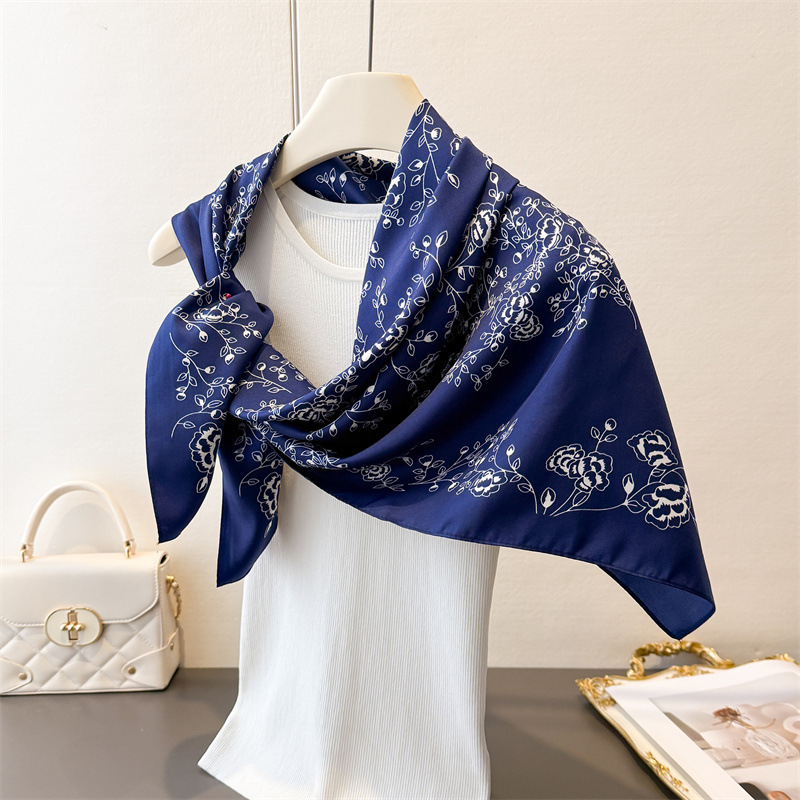 럭셔리 빈티지 90X90cm 여성용 스퀘어 스카프 부드 - Face Scarf Mask 리뷰 및 가격