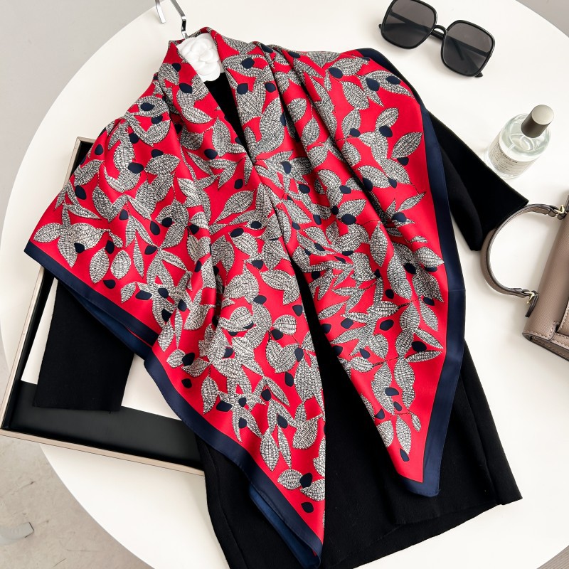 90cm 정사각형 스카프 고품질 반다나 여성용 명품 트 - Ascot Neck Scarf 리뷰 및 가격