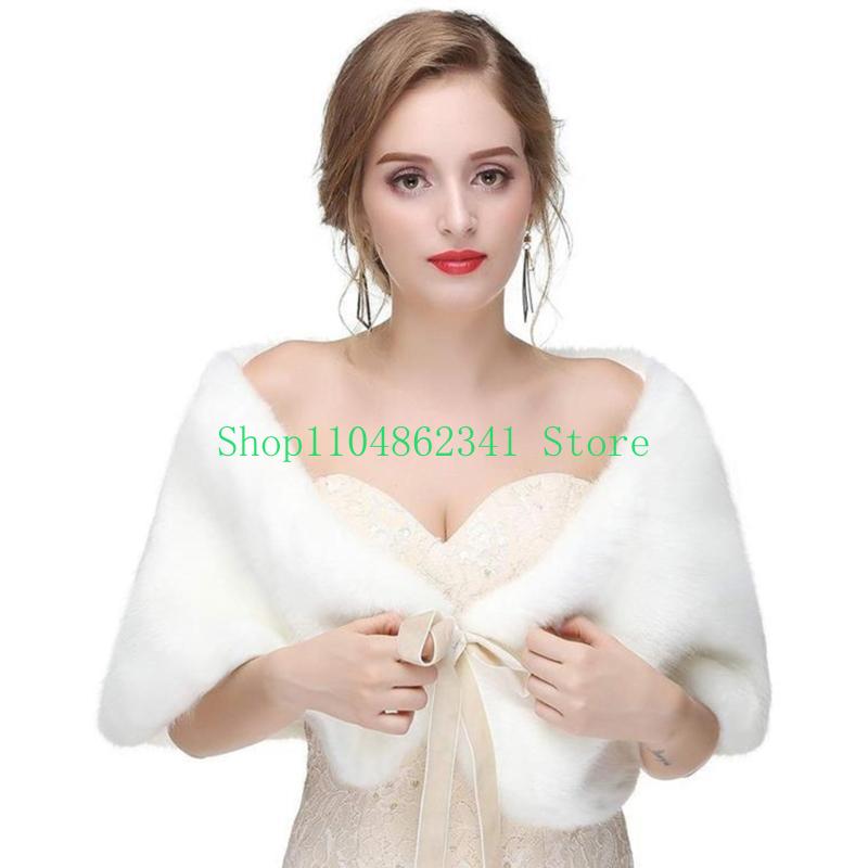 652F 정교한 인조 모피 스톨 신부 및 신부 들러리  - Stole Wedding Shawl 리뷰 및 가격