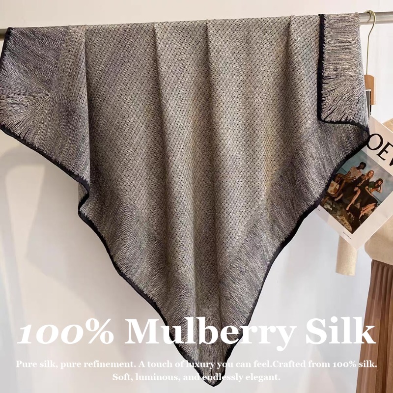 특대형 110x110cm 리얼 실크 스카프 100% 멀 - Pashmina Wrap Large 리뷰 및 가격