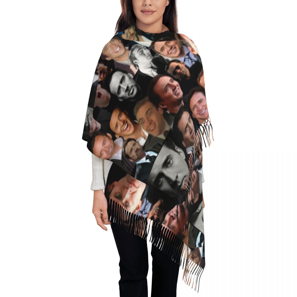 니콜라스 케이지 콜라주 숄 랩 여성용 따뜻한 대형 소프 - Pashmina Wrap Large 리뷰 및 가격