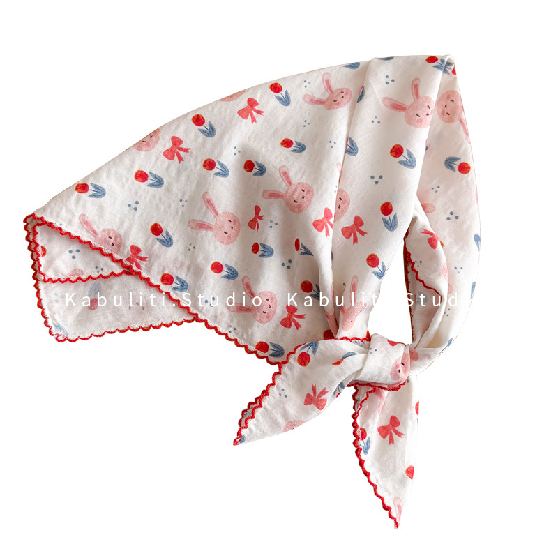 코튼 린넨 스퀘어 스카프 58cm 꽃무늬 프린트 고품질 - Ascot Neck Scarf 리뷰 및 가격