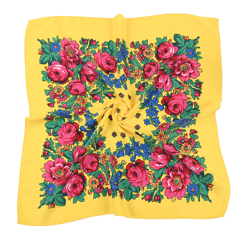 70*70cm 러시아 스타일 스퀘어 스카프 여성 럭셔리 - Bandana Cotton 리뷰 및 가격
