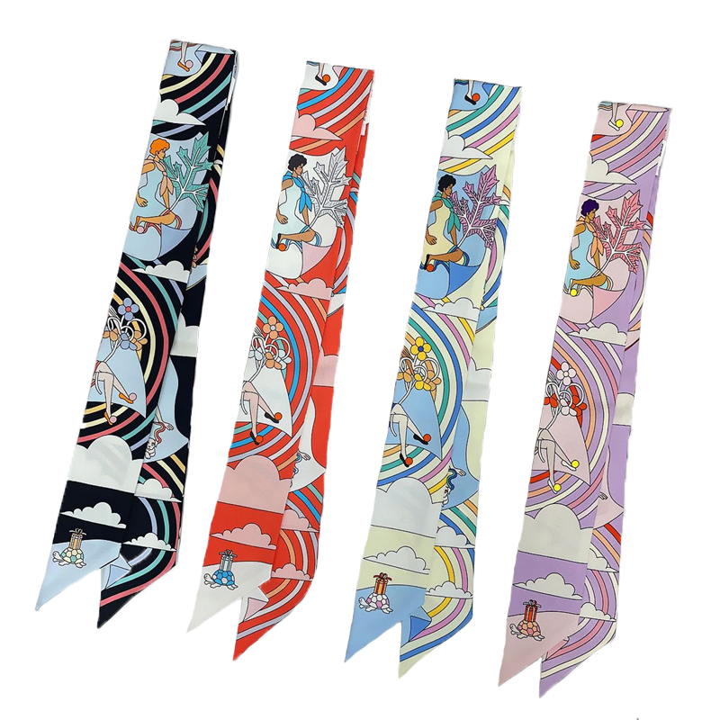 여성 100% 뽕나무 실크 스카프 헤어 밴드 랩 가방  - Silk Neck Scarf 리뷰 및 가격