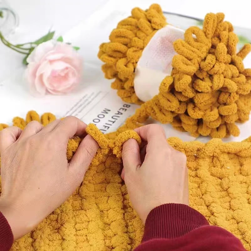 100g/볼 핑거 루프 원사 스레드 푹신한 부드러운 셔 - Woven Scarf Blanket 리뷰 및 가격