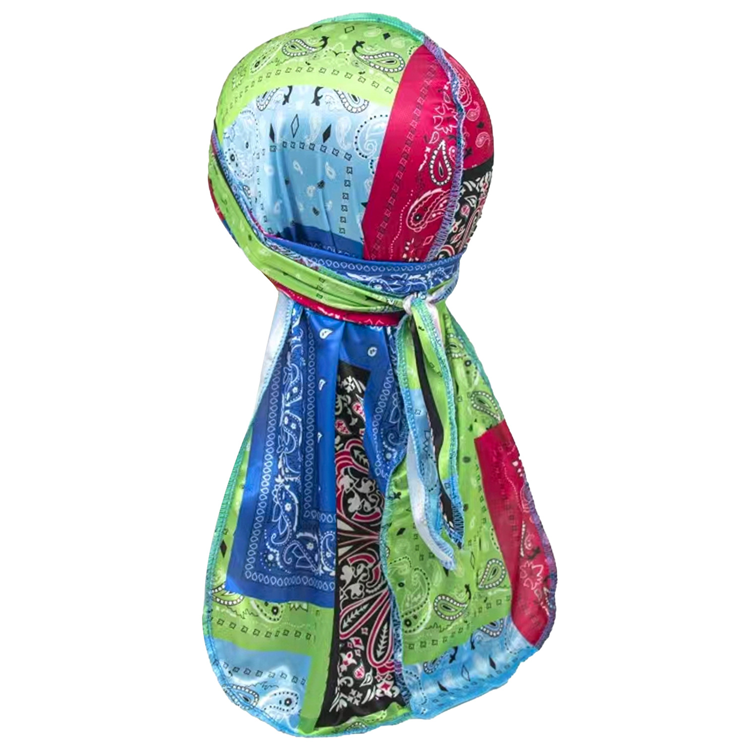페이즐리 프린팅 실키 듀라그 반다나 남성용, 바이커 헤 - Bandana Doo Rag 리뷰 및 가격