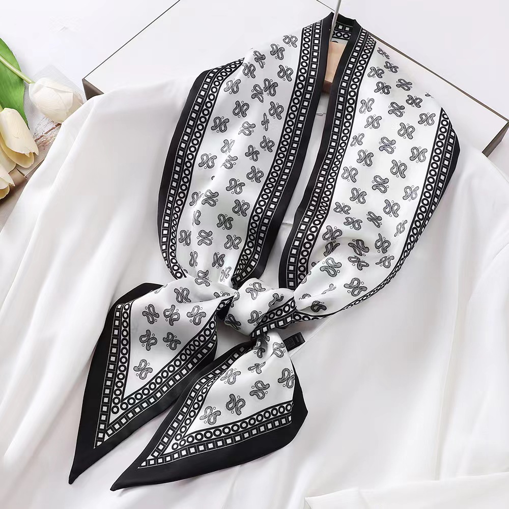 럭셔리 얼룩말 프린트 실크 스퀘어 스카프 여성용 부드러 - Silk Tie Striped 리뷰 및 가격