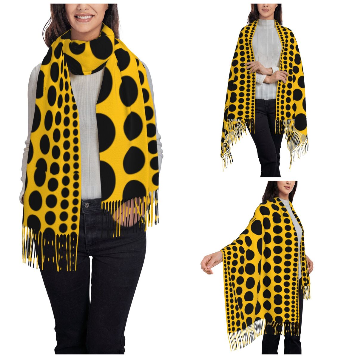 여성용 인피니티 폴카 도트 스카프 따뜻한 겨울 캐시미어 - Infinity Scarf Knit 리뷰 및 가격