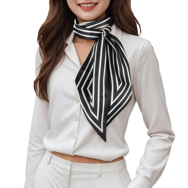 패션 줄무늬 머리 리본 스카프 여성 목 넥타이 가방 스 - Silk Tie Striped 리뷰 및 가격
