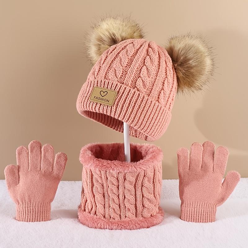유아 어린이 Pom Pom 장식 비니 & 인피니티 스카 - Infinity Scarf Knit 리뷰 및 가격