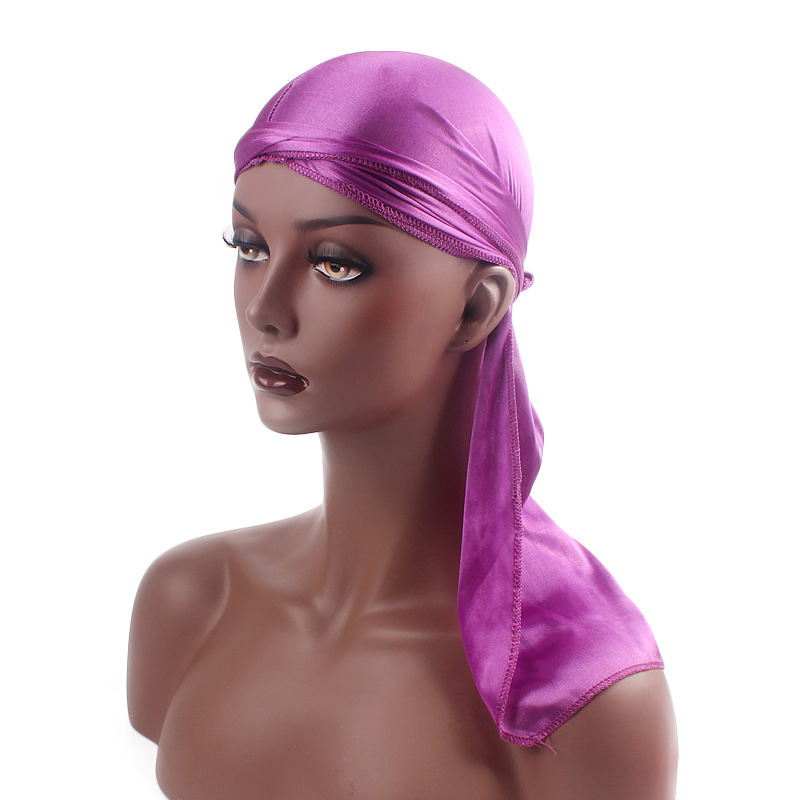새틴 듀라그 여성 남성 헤드스카프 터번 롱테일 헤드 스 - Bandana Doo Rag 리뷰 및 가격