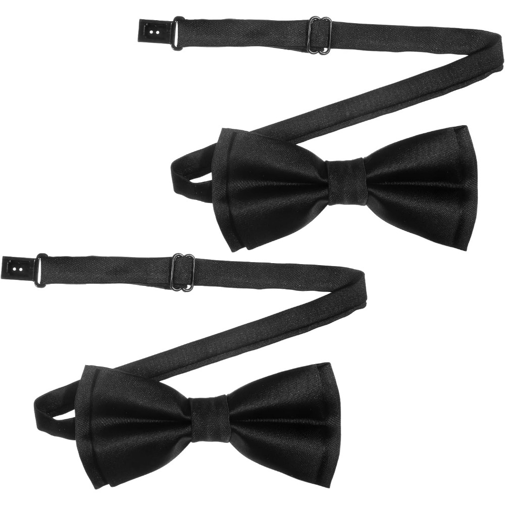 남성용 나비 넥타이, 2개입 단색 미리 묶인 조절 가능 - Bow Tie Pre Tied 리뷰 및 가격