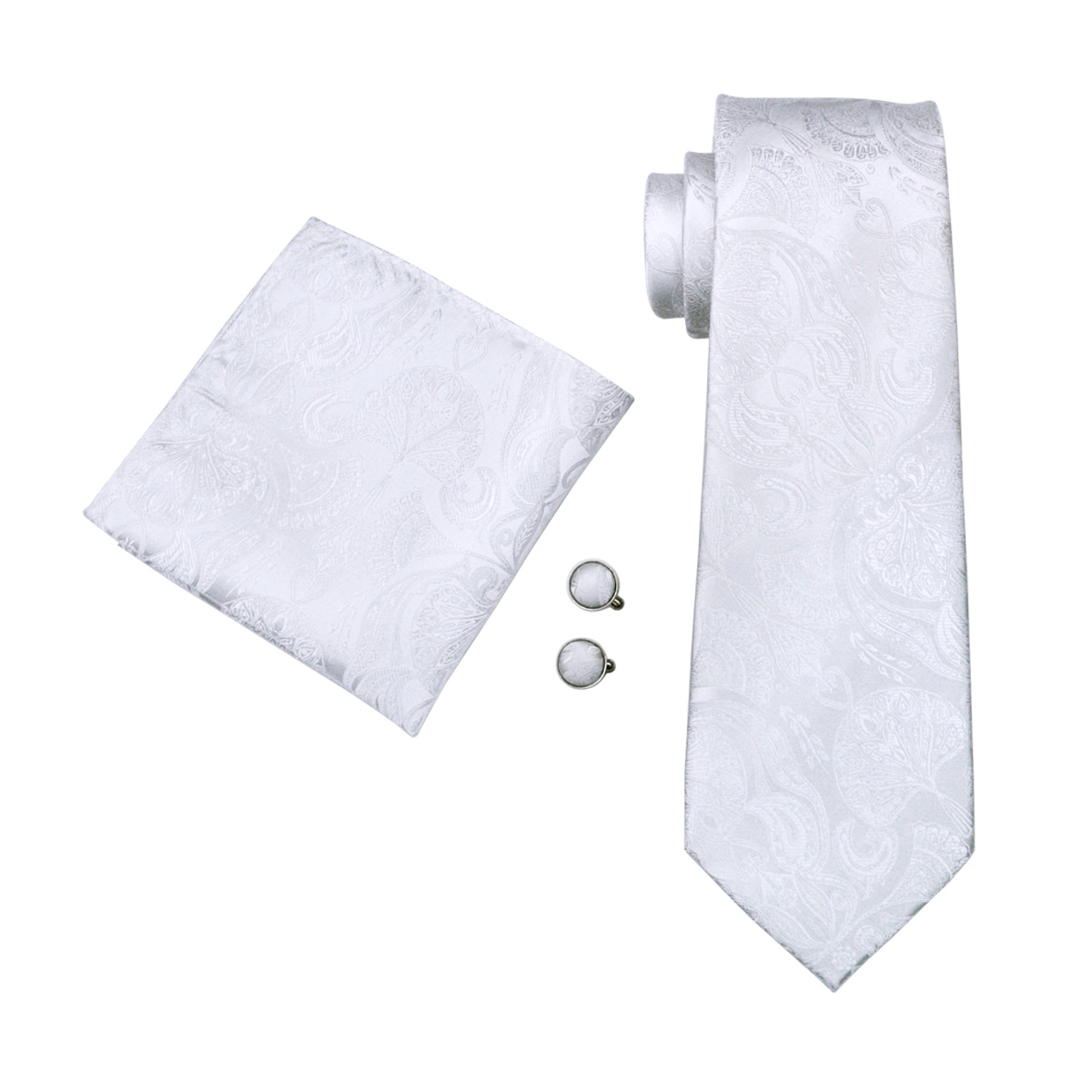 FA-393 남자 넥타이 화이트 페이즐리 실크 자카드  - Silk Tie Striped 리뷰 및 가격