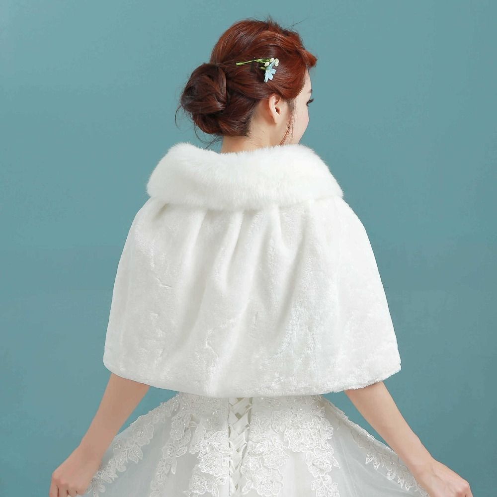 화이트 여성용 겨울 두꺼운 플러시 랩 숄 팔꿈치 길이  - Stole Wedding Shawl 리뷰 및 가격