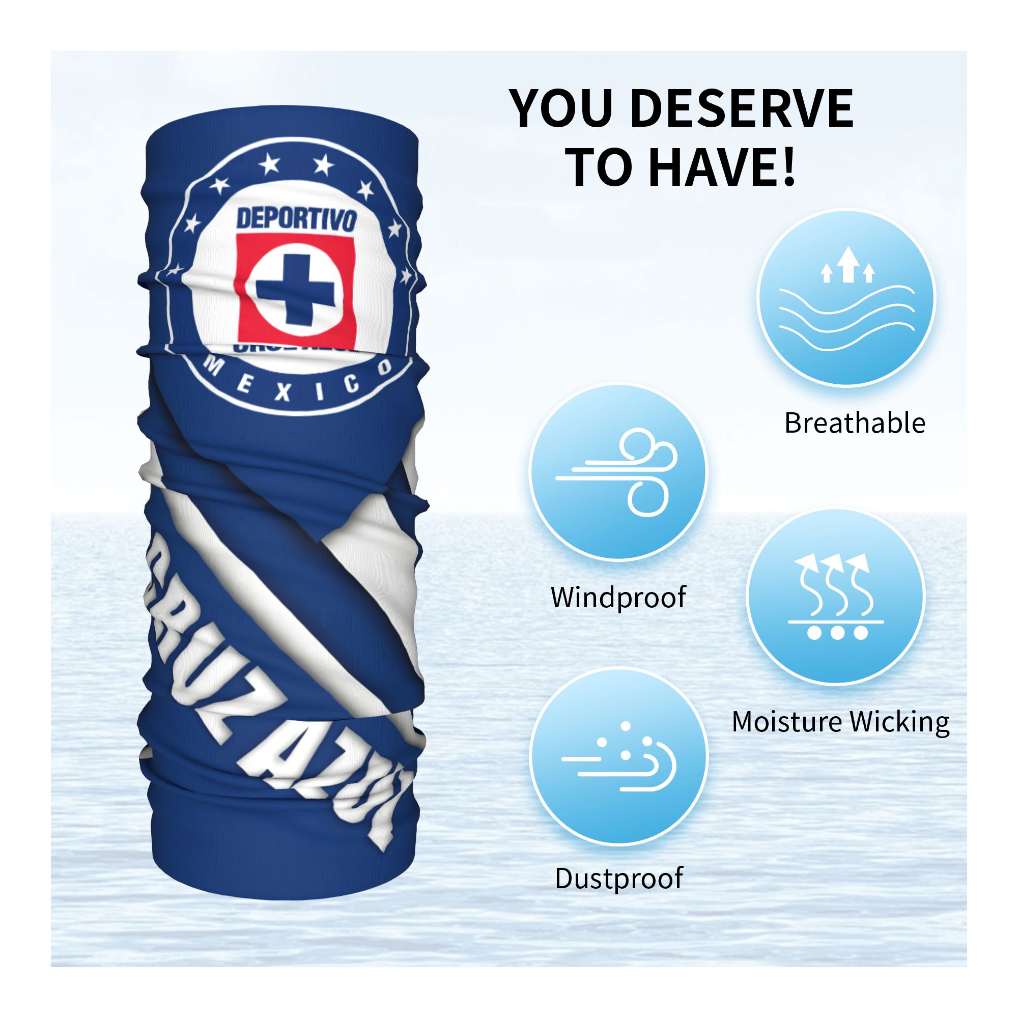 멕시코 축구 클럽 축구 FC 크루즈 아줄 겨울 헤드밴드 - Neck Warmer Tube 리뷰 및 가격