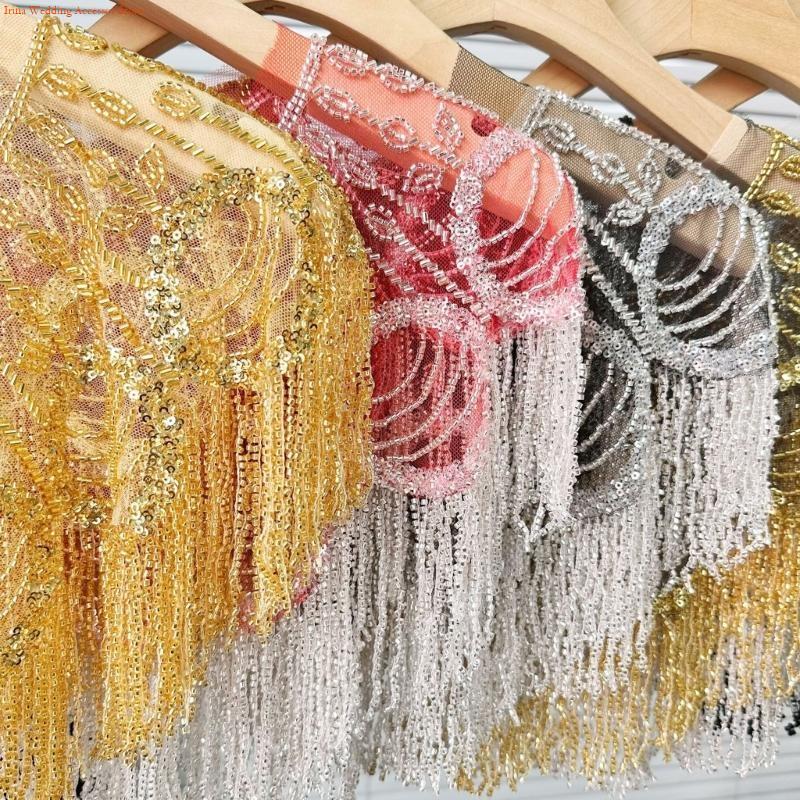 G92D 수 놓은 장식 조각 파란색 술 숄 플래퍼 이브 - Stole Wedding Shawl 리뷰 및 가격