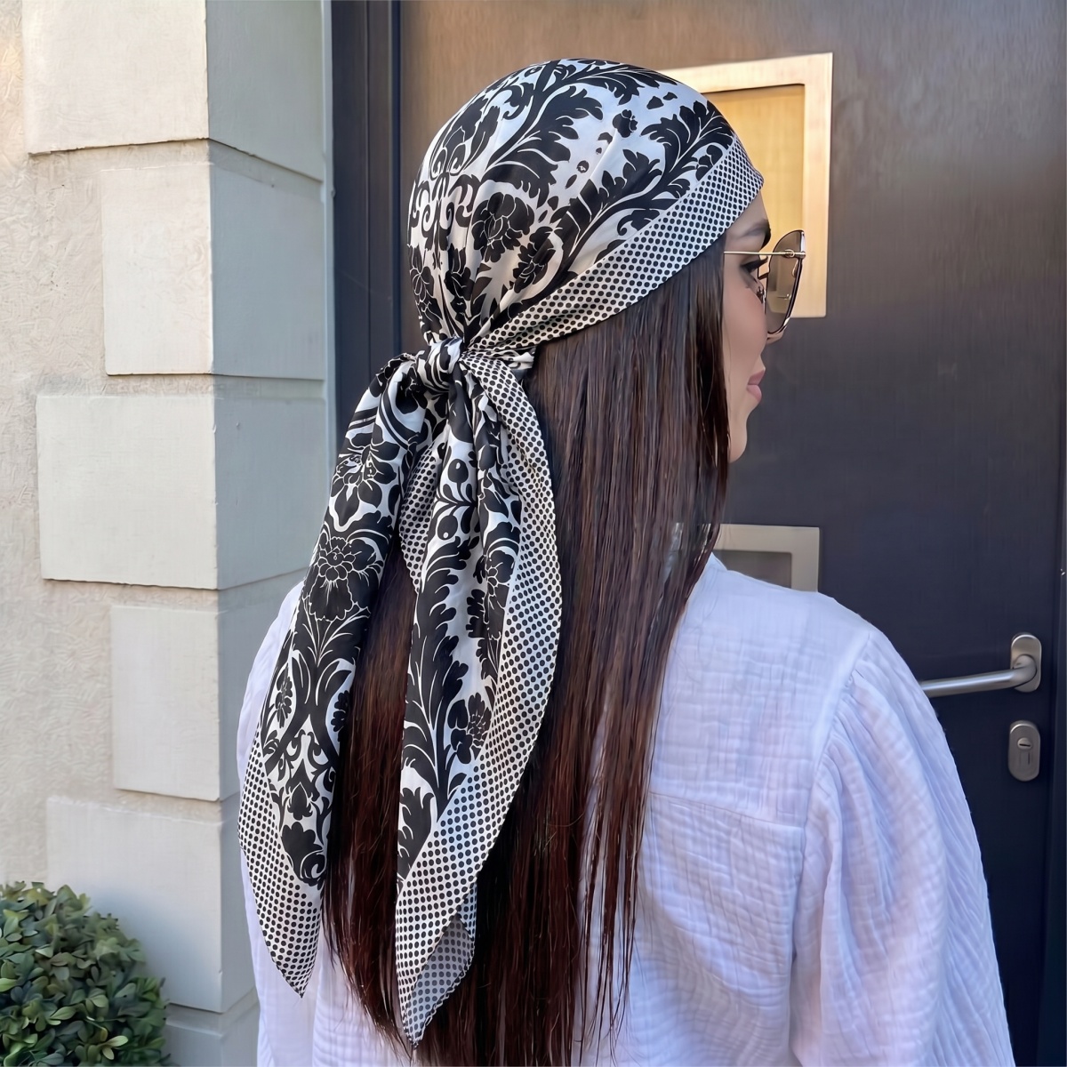 새로운 여성용 실크 스퀘어 스카프, 여성용 반다나 헤드 - Pashmina Wrap Large 리뷰 및 가격