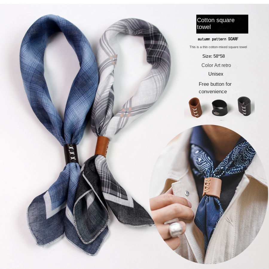 버튼이 있는 남성용 스퀘어 스카프 코튼 및 린넨 스카프 - Scarf Silk Square 리뷰 및 가격