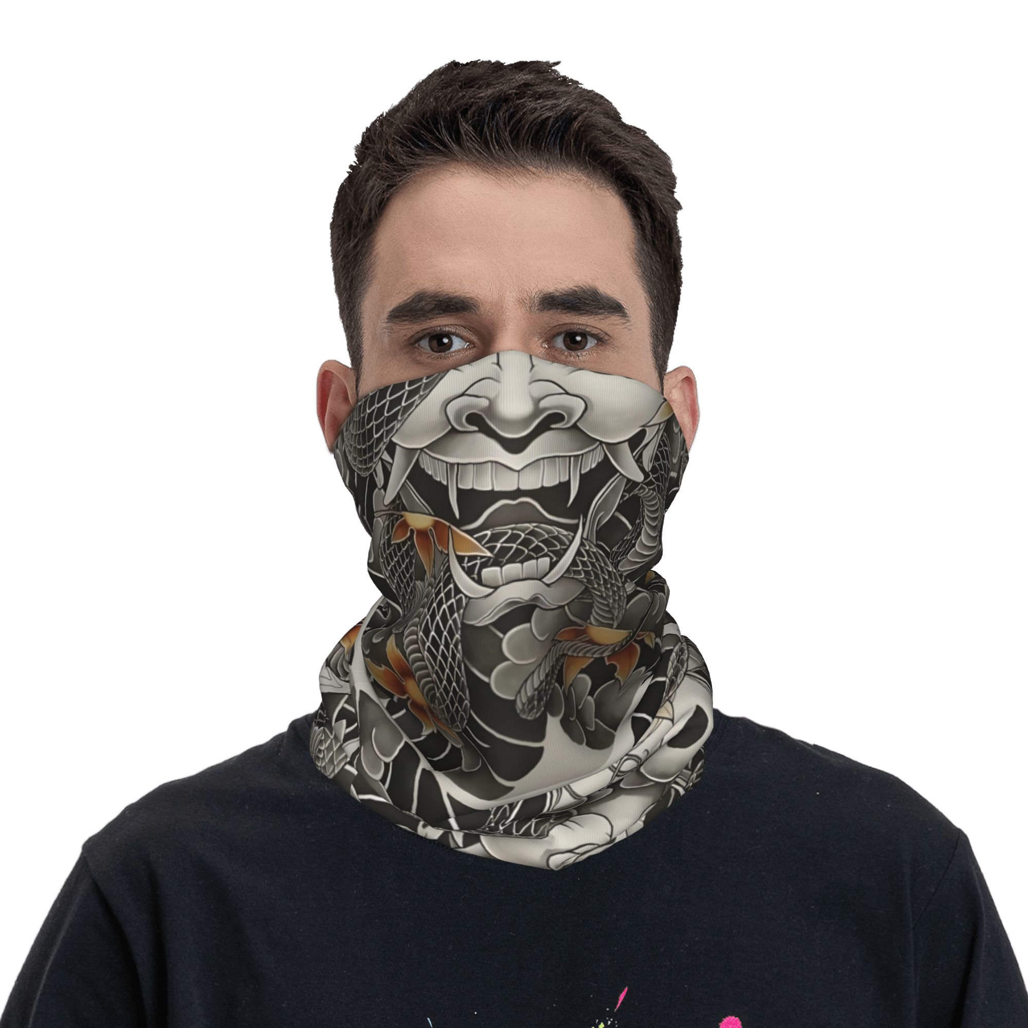 커스텀 사무라이 오니 데몬 반다나 넥 워머 남녀 겨울  - Neck Warmer Tube 리뷰 및 가격