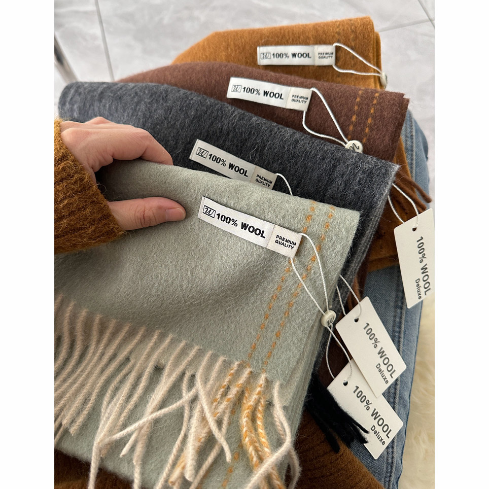 우아한 좋은 품질 100% 양모 스카프 여성 남성 가을 - Muffler Men Wool 리뷰 및 가격