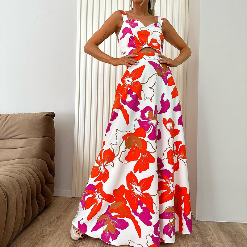 섹시한 오프 숄더 슬링 탑 & 롱 스커트 세트 여성 캐 - Pocket Square Set 리뷰 및 가격