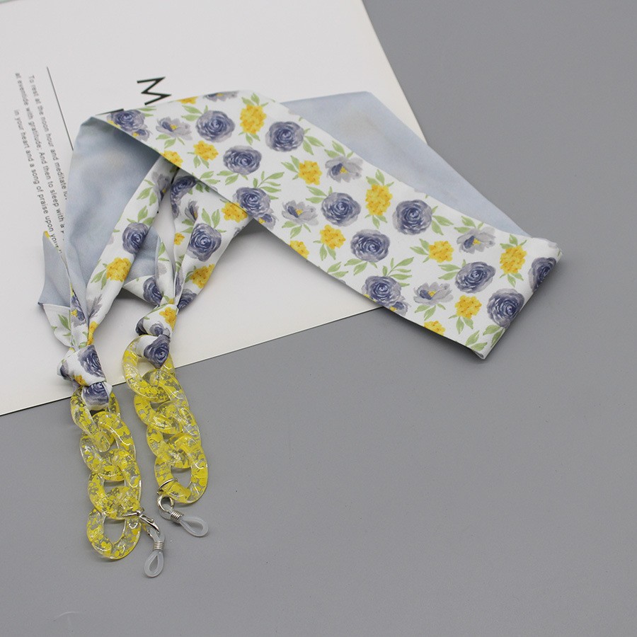보헤미아 인쇄 실크 스카프 안경 체인 아크릴 선글라스  - Silk Neck Scarf 리뷰 및 가격