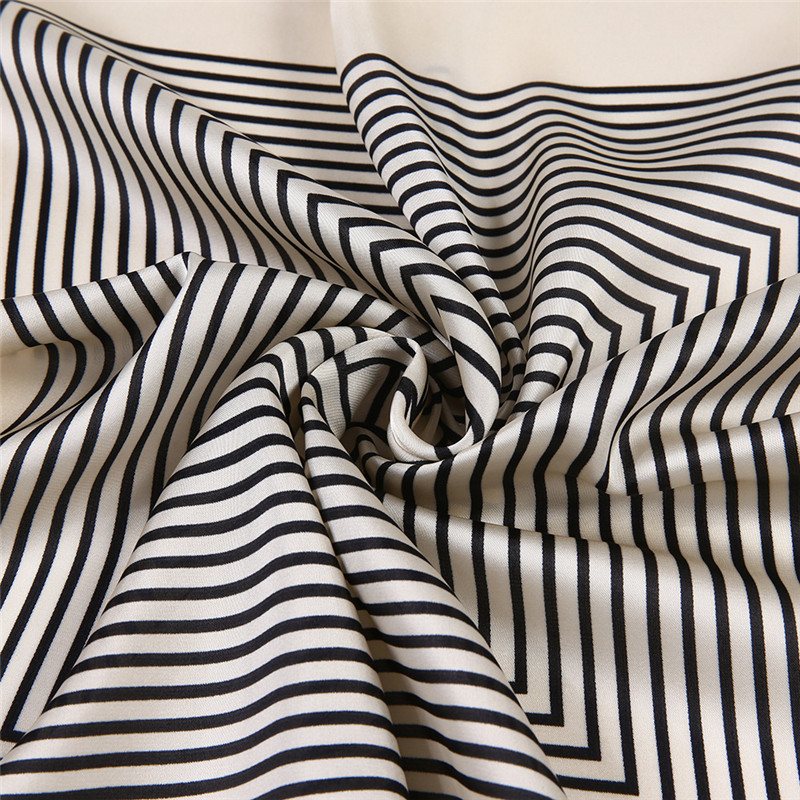 여성용 프린지 프레임 사각 스카프, 반다나 실크 스카프 - Silk Tie Striped 리뷰 및 가격