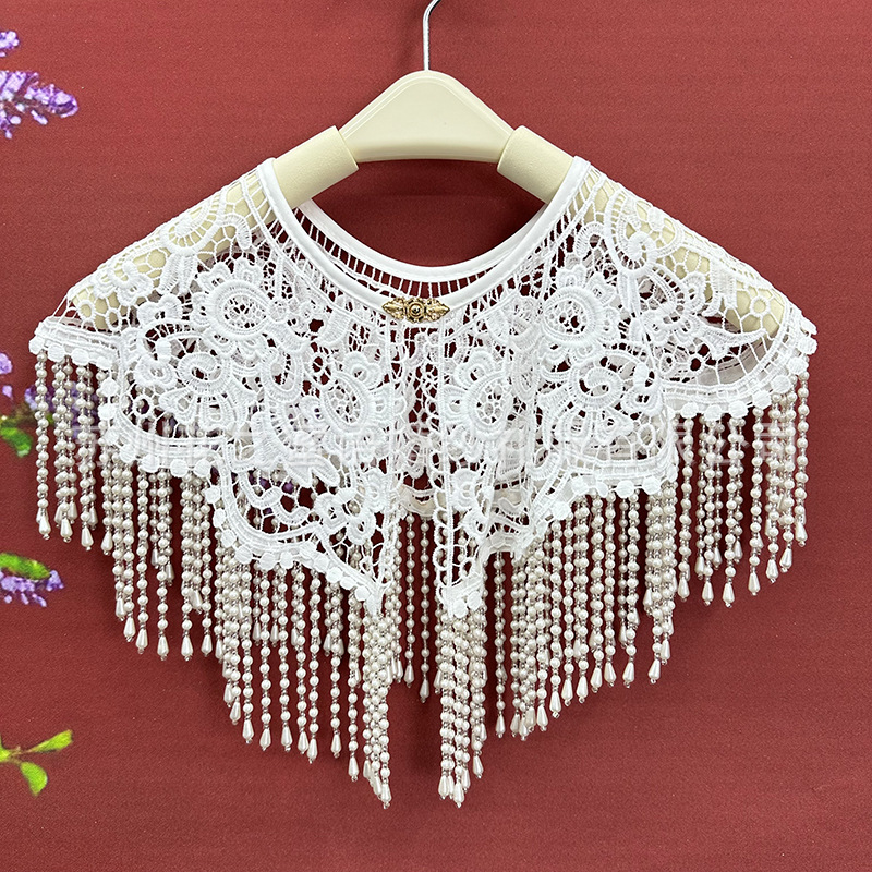 빈티지 진주 태슬 숄 고대 스타일 클라우드 숄더 한푸  - Stole Wedding Shawl 리뷰 및 가격