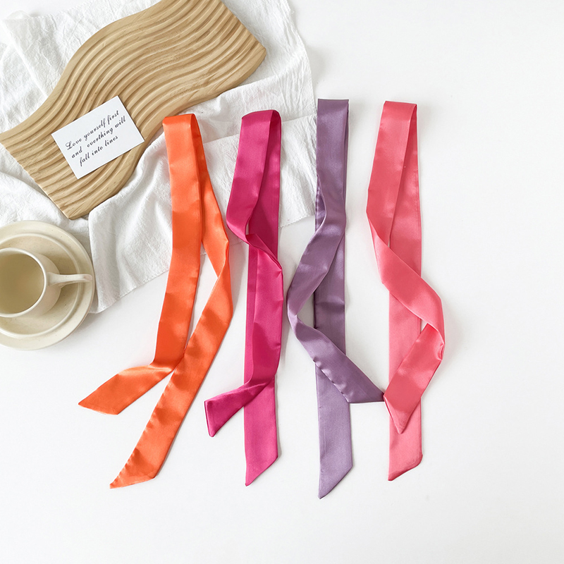 4x100cm 새틴 실크 좁은 스카프 Neckerchi - Silk Neck Scarf 리뷰 및 가격