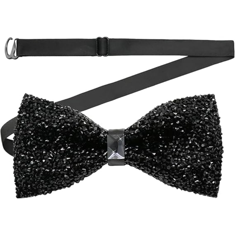 남녀공용 패션 라인스톤 보타이, 조절 가능한 길이의 시 - Bow Tie Pre Tied 리뷰 및 가격